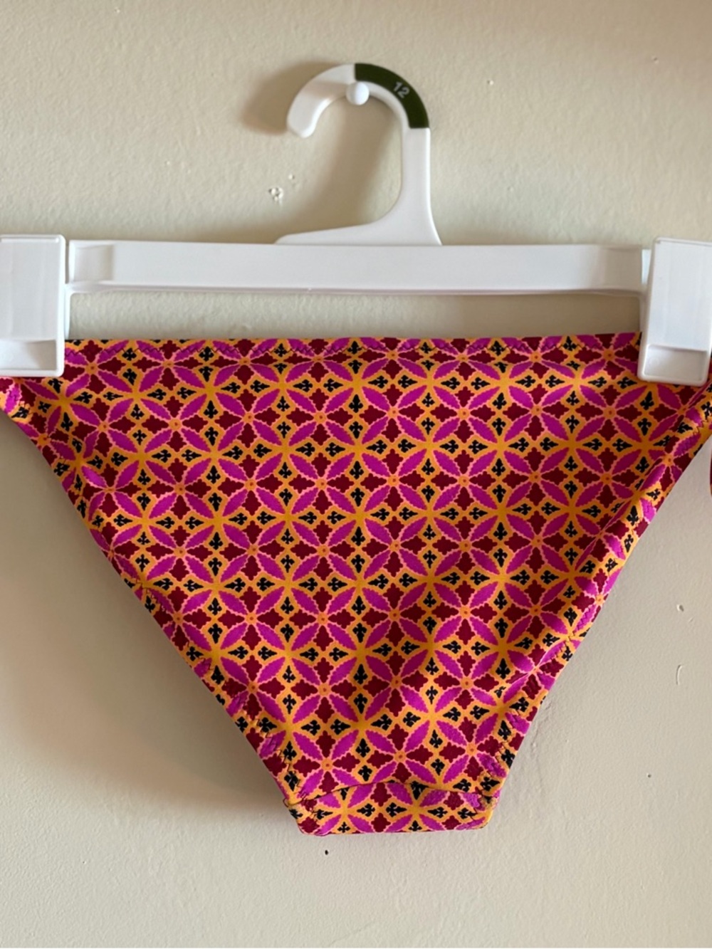 Old Navy Two-Piece Bikini Set in Plum Top and Pink/Orange Patterned Bottoms - Picture 6 of 9